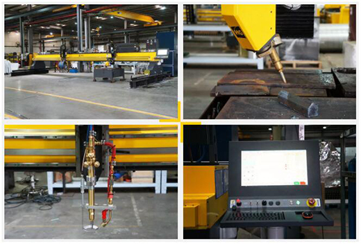 上Ｈ松褪遣┕偻10米超长跨距无限回转数控坡口切割机